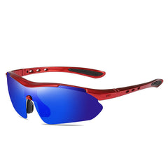 Men's Polarized Sports Semi Rimless 'Hammer' Plastic Sunglasses