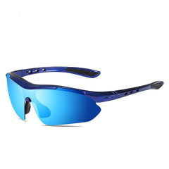 Men's Polarized Sports Semi Rimless 'Hammer' Plastic Sunglasses