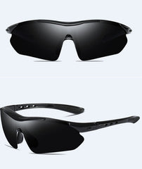 Men's Polarized Sports Semi Rimless 'Hammer' Plastic Sunglasses