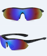 Men's Polarized Sports Semi Rimless 'Hammer' Plastic Sunglasses