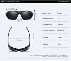 Men's Polarized Oval 'Hancock' Plastic Sunglasses