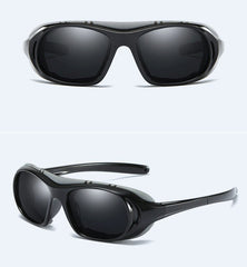 Men's Polarized Oval 'Hancock' Plastic Sunglasses