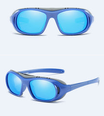 Men's Polarized Oval 'Hancock' Plastic Sunglasses