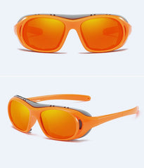 Men's Polarized Oval 'Hancock' Plastic Sunglasses