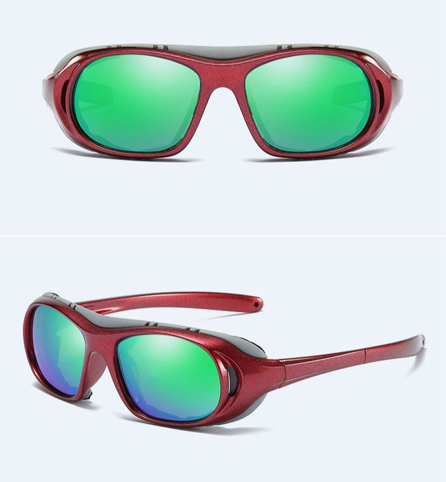 Men's Polarized Oval 'Hancock' Plastic Sunglasses