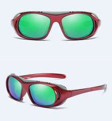 Men's Polarized Oval 'Hancock' Plastic Sunglasses