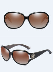 Women's Oversized Round 'Napoli' Plastic Sunglasses