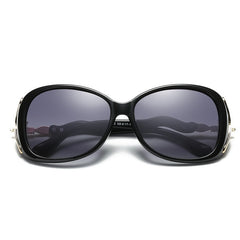 Women's Oversized Round Polarized 'Venice' Plastic  Sunglasses