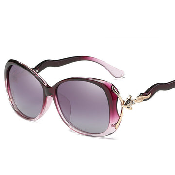 Women's Oversized Round Polarized 'Venice' Plastic  Sunglasses