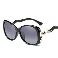 Women's Oversized Round Polarized 'Venice' Plastic  Sunglasses