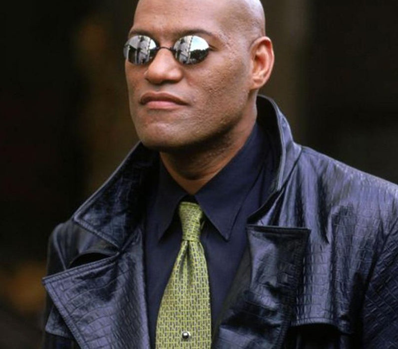 Men's Morpheus' Round Rimless Clip On The Matrix ' Metal Sunglasses