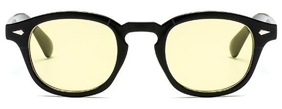 Men's Round Clear 'Bewitched Me' Plastic Sunglasses