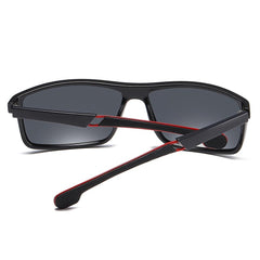 Men's Polarized Rectangular 'Agents of Shield' Plastic Metal Sunglasses