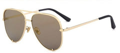 Women's Oversized Polarized Aviator 'Happy Vana' Metal Sunglasses