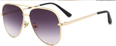 Women's Oversized Polarized Aviator 'Happy Vana' Metal Sunglasses