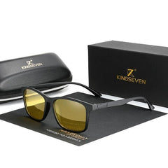 Men's Polarized Rectangular 'Razor's Edge' Plastic Sunglasses