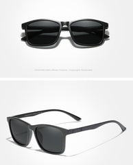 Men's Polarized Rectangular 'Razor's Edge' Plastic Sunglasses