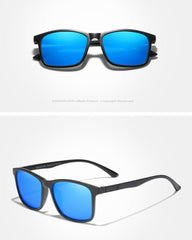 Men's Polarized Rectangular 'Razor's Edge' Plastic Sunglasses