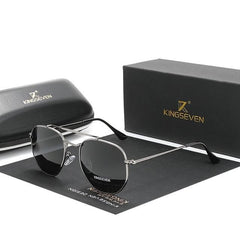 Men's Polarized Aviator  'Charlie' Metal Sunglasses