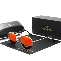 Men's Polarized Aviator  'Charlie' Metal Sunglasses