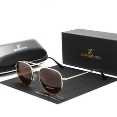 Men's Polarized Aviator  'Charlie' Metal Sunglasses