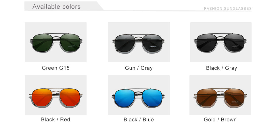 Men's Polarized Aviator  'Charlie' Metal Sunglasses