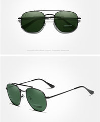 Men's Polarized Aviator  'Charlie' Metal Sunglasses