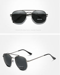 Men's Polarized Aviator  'Charlie' Metal Sunglasses