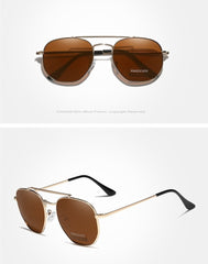 Men's Polarized Aviator  'Charlie' Metal Sunglasses