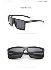 Men's Oversized Rectangular 'Beach Break' Plastic Sunglasses