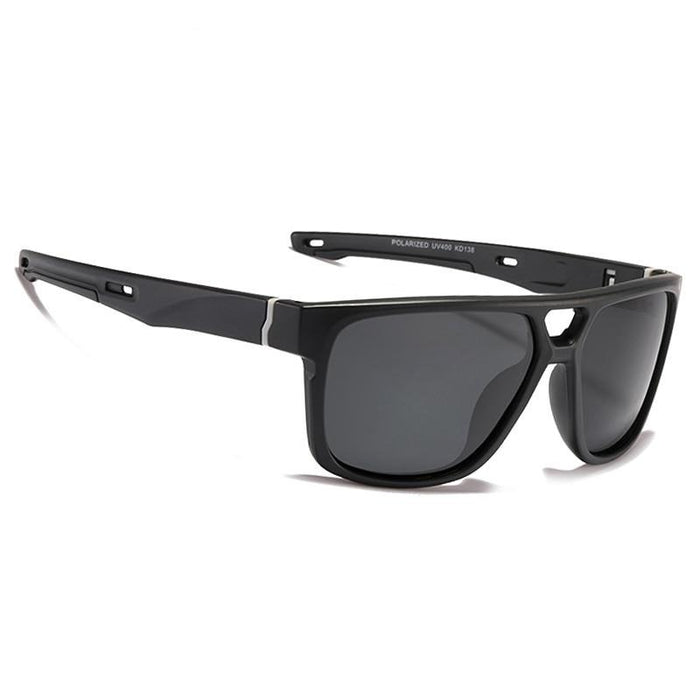 Men's Square Polarized 'Front Side' Plastic Sunglasses