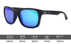 Men's Polarized Sports Rectangular 'All Mountain' Plastic Sunglasses