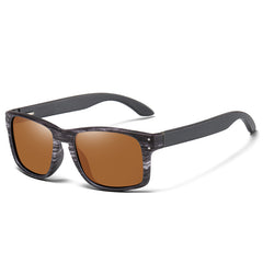 Men's Square 'Real' Wooden Sunglasses