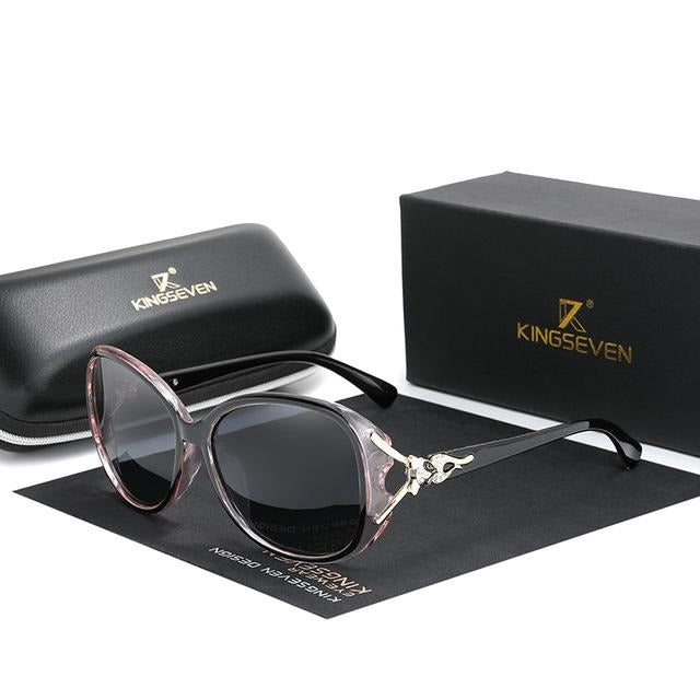 Women's Large Polarized Round 'Tuscan Sun' Metal Sunglasses