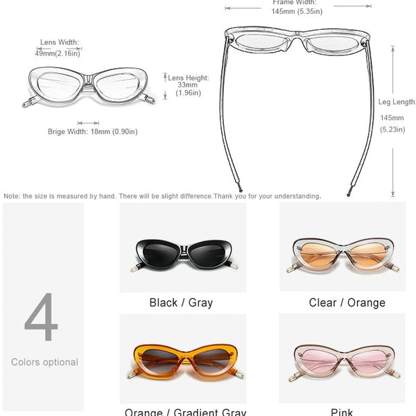 Women's Cat Eye Polarized 'Crystal Summer Shine' Plastic Sunglasses