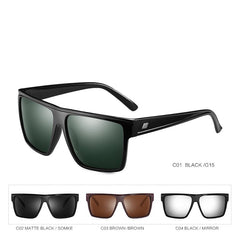 Men's Polarized Square 'Paul' Plastic Sunglasses