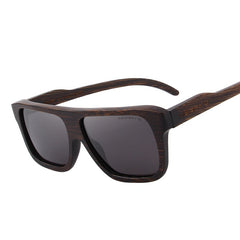 Men's Square Polarized 'Ambush' Wooden Sunglasses