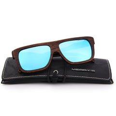 Men's Square Polarized 'Ambush' Wooden Sunglasses