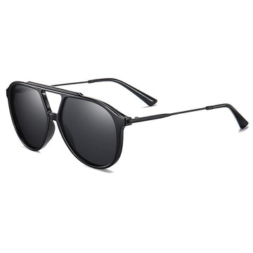 Men's Round Polarized 'John Connor' Metal Sunglasses