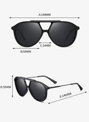 Men's Round Polarized 'John Connor' Metal Sunglasses