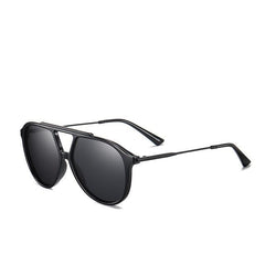 Men's Round Polarized 'John Connor' Metal Sunglasses