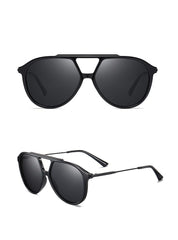 Men's Round Polarized 'John Connor' Metal Sunglasses