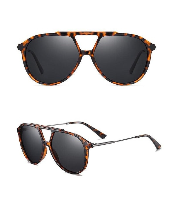 Men's Round Polarized 'John Connor' Metal Sunglasses