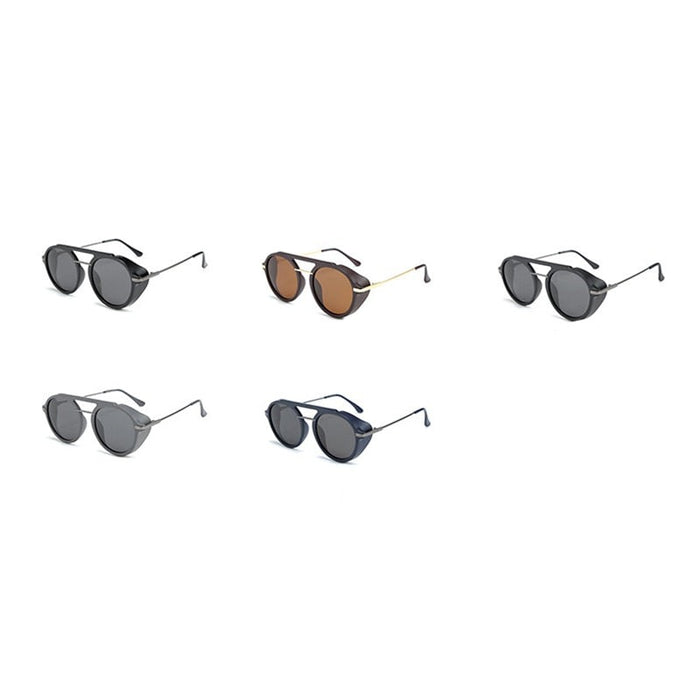 Men's Polarized Round 'Delta' Metal Sunglasses