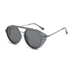 Men's Polarized Round 'Delta' Metal Sunglasses