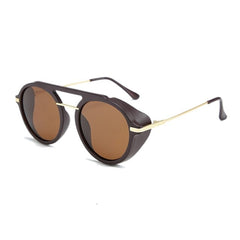 Men's Polarized Round 'Delta' Metal Sunglasses