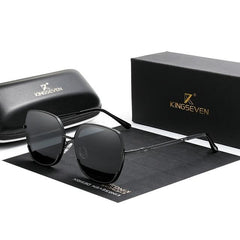 Women's Polarized Square 'New Regime' Metal Sunglasses