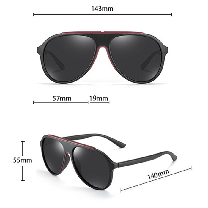 Men's Aviator Polarized 'Channing' Plastic Sunglasses
