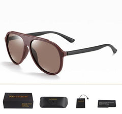 Men's Aviator Polarized 'Channing' Plastic Sunglasses