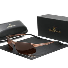 Men's Polarized Oval 'Threshold' Metal Sport Sunglasses